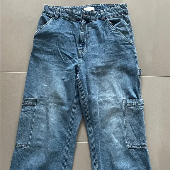 H&M  Cargo high waist wide leg jeans - Picture 3 of 16